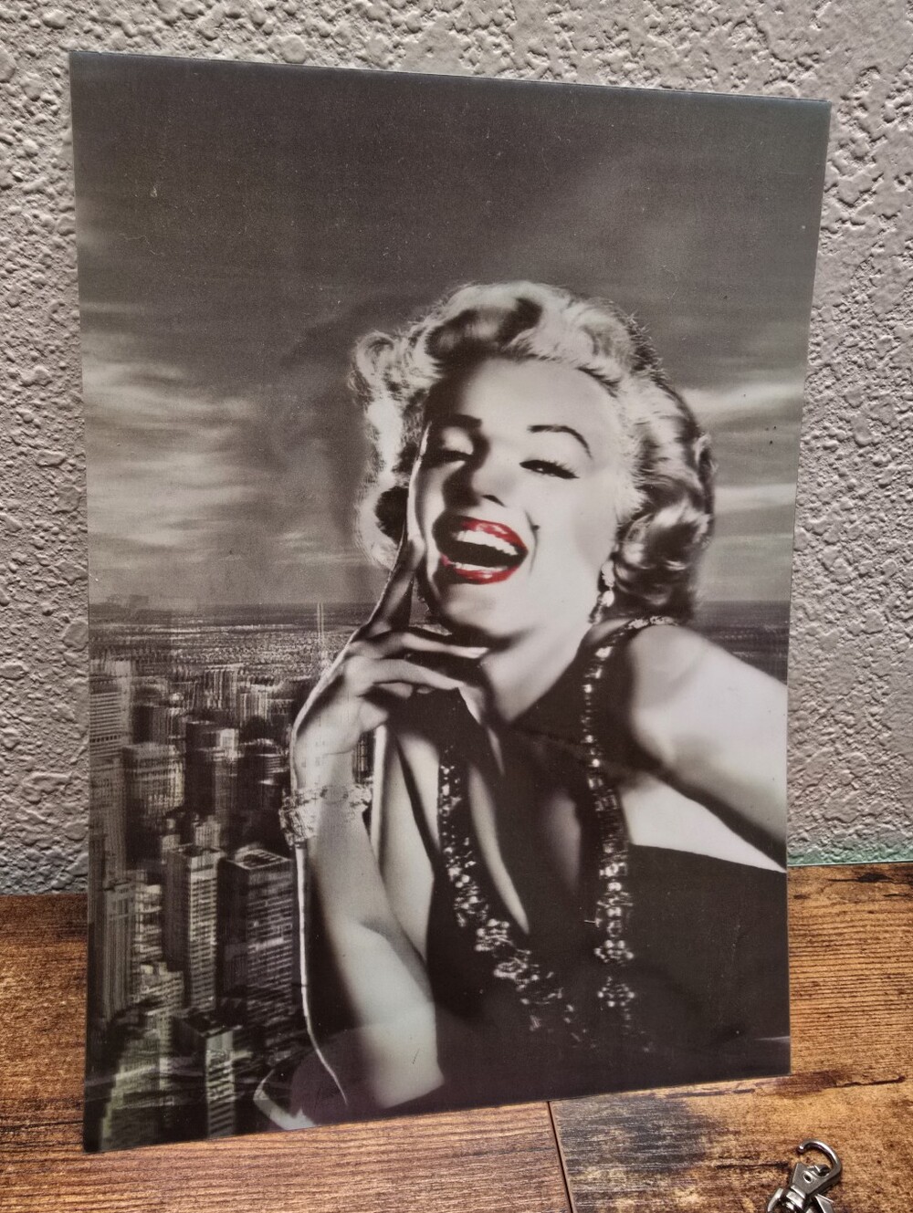 Black & White Marilyn Monroe Wall Art with Red Accent